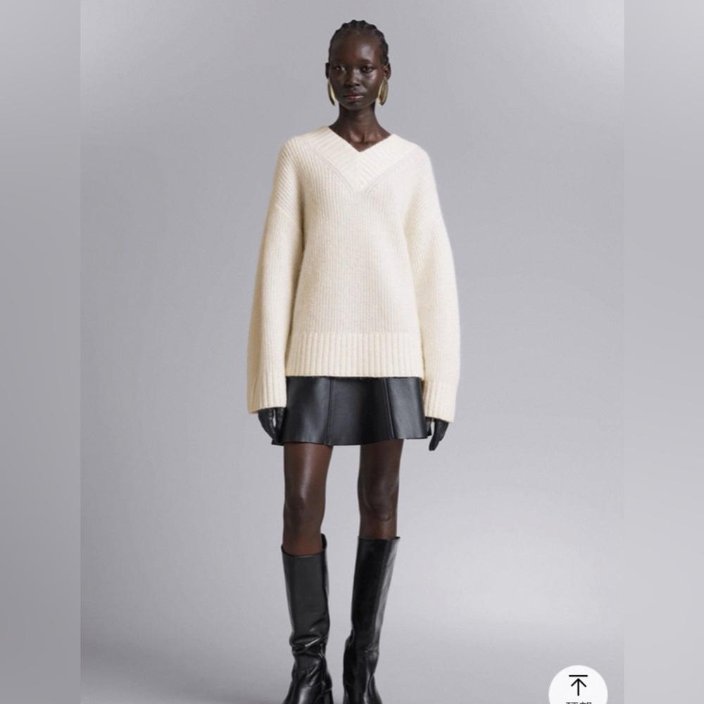 & Other Stories Fuzzy Knit Jumper